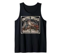 Outta Spells But Not Outta Shells Vintage Wizard Graphic Canotta