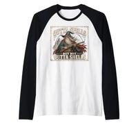 Outta Spells But Not Outta Shells Vintage Wizard Graphic Maglia con Maniche Raglan