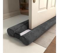 OUTTDID - Paraspifferi sottoporta, sigilli antivento a doppio lato, blocco rumore e brezza per finestre, regolabile da 76 a 91 cm, colore grigio