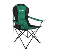 Outtec Sedia da campeggio pieghevole 130 kg - Seggiolone con schienale reclinabile, portabicchieri e borsa per il trasporto - Sedie da spiaggia e pesca - Accessori campeggio - Perfetta per giardino