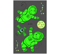Outter Space Spaceman Dog bambini tatuaggi temporanei luminosi adesivi per feste di compleanno bomboniere regalo sicurezza bambini