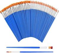 Outtshop Pennelli Pittura, 60 Pcs Set Pennelli Pittura with Flat and Round Pointed, Face Paint Brushes Art for Acrylic, Watercolor, Oil and Gouache Paints Ideal for Body Face, Decorations