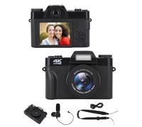 Outube, fotocamera digitale con zoom digitale a 16 gradi, fotocamera 4K 48 MP per con schermo IP da 3,0 pollici, piccola videocamera portatile compatta per fotografia, supporto