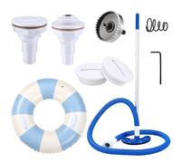 Outus Kit fai da te per piscina, serbatoio di riserva, set fai da te per starter include raccordi filettati, adattatore per vuoto, anello gonfiabile, dispenser di cloro galleggiante