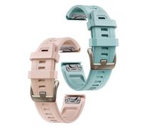 OUTVI Cinturino per orologio Garmin Fenix 5S 6S 7S Pro Solar Silicone Light Gold Buckle Quick Fit 20 mm cinturini di ricambio per Garmin Epix Pro Gen 2 42mm Descent Mk2S/3/3i Donne Tan Dust Rose Sea