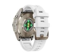 OUTVI Cinturino per orologio Garmin Fenix 5S 6S 7S Pro Solar Silicone Light Gold Buckle Quick Fit 20 mm cinturini di ricambio per Garmin Epix Pro Gen 2 42 mm Descent Mk2S/3/3i da donna bianco