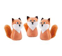 Outward Hound Squeakin' Fox Hide A Puzzle peluche di ricambio per cani, confezione da 3