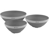 Outwell collaps bowl set di 3 ciotole pieghevoli grigio nebbia