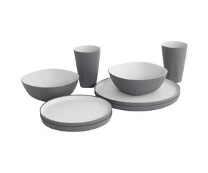 Outwell - Gala Geschirrr-Set 2 Personen - Set stoviglie grigio