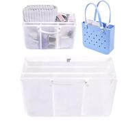 OUTXE Organizer per borse da spiaggia compatibile con accessori per borse da spiaggia, inserto in rete leggero per piccole borse da palude, inserto per borse da spiaggia per organizzare