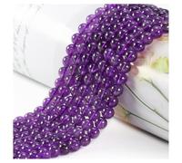 Ouubuuy Perle di cristallo ametista rotonde da 8 mm, 45 pezzi, viola