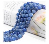 Ouubuuy, perline rotonde in cristallo di avventurina blu da 6 mm, 60 pezzi, pietra, CRAFT_BEAD, perline, creazione di gioielli, fai da te