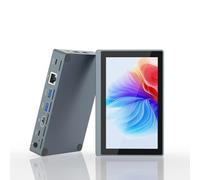 OuuOee Mini PC Win 11 Pro, Celeron N5095 Windows Tablet con ventola, 8 GB DDR4, 256 GB ROM, EMMC 4 K60 Hz Mini Desktop con schermo, Micro PC 4 K 60 Hz Triple Display (8/256 GB)