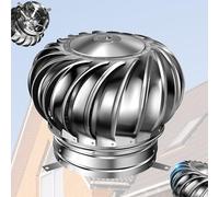 OUUOYSD Cappello del Camino, Ventilatore for eoliche in Acciaio Inossidabile 304, Resistente alle intemperie, Non motorizzato, for Tetto(100mm/4in)