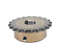 OUUOYSD Set di Ingranaggi pignone, Denti dell'ingranaggio 1 Ruota dentata di precisione Industriale da 18 Denti 08B, ingranaggio a Catena in Acciaio da 45#(19mm (Keyway 6mm))