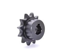 OUUOYSD Set di Ingranaggi pignone, Denti dell'ingranaggio 1 Ruota dentata Industriale 10T-20T 08B, ingranaggio a Catena in Acciaio 45#(19 Teeth,10mm (Keyway 4mm))