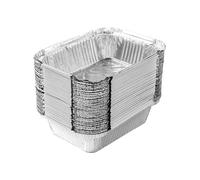 OUUOYSD teglie in Alluminio, 50 Pezzi di teglia in Alluminio Ispessita for Cucinare in Cucina 13 cm x 10 cm x 4 cm/5,12" x 3,94" x 1,57"