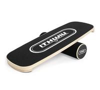 OUUTMEE Balance Board Holz Balance Ball Roller Trainer Rollbrett Balance Trainingsbrett Rutschfeste Oberfläche Körperkontrolle Balance Exerciser Schwarz