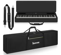 OUUTMEE Borsa per Tastiera a 81 Tasti, Due Modalità di Trasporto, 138 x 33 x 17 cm, Borsa per Pianola in Tessuto Oxford Impermeabile 600D, Colore Nero