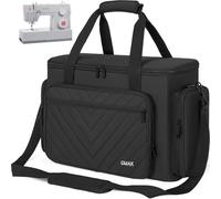 OUUTMEE Custodia per macchina da cucire, borsa da trasporto per macchina da cucire con imbottitura rimovibile, borsa organizer portatile per la maggior parte delle macchine standard, Nero , Organizer