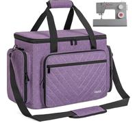 OUUTMEE Custodia per macchina da cucire, borsa da trasporto per macchina da cucire con imbottitura rimovibile, borsa organizer portatile per la maggior parte delle macchine standard, Viola, Organizer
