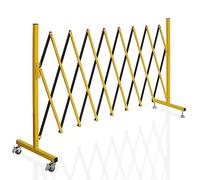 OUUTMEE Griglia di barriera per esterni estensibile per esterni, griglia di chiusura a forbice, 270 cm x altezza 120 cm, estraibile, per cantieri, stazione, scuola/garage, recinto a fisarmonica