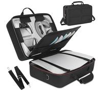 OUUTMEE PS5 Carry Case, Carrying Travel Case Compatible with PS5/PS Slim/PS5 Pro, Protective Storage Bag with Shoulder Strap for PS5 Console Disc/Digital Edition, Game Cards, HDMI and Accessories