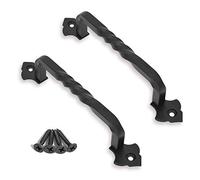 OUVIN - Confezione da 2 maniglie per porta da fienile, per cancelli da giardino in legno, capannoni, armadietti (2 pezzi da 15,2 cm)