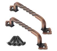 Ouvin Confezione da 2 maniglie per porta da fienile, per cancelli da giardino in legno, capannoni, armadietti (12,7 cm, rame)