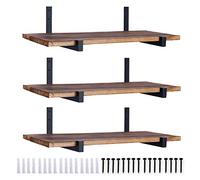 Ouvin - Confezione da 6 staffe per mensole resistenti da parete, stile industriale, con bordo