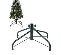 Ouvin Supporto per albero di Natale, base in ferro e metallo, cuscinetto in gomma con vite a testa zigrinata (43 verde)