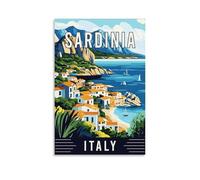 ouweri Poster vintage Sardegna Italia, stampa artistica su tela, decorazione da parete, foto, decorazione moderna per la casa, 40 x 60 cm