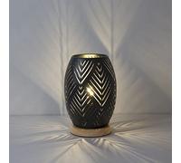 OuXean Lampada da Tavolo Vuota E27 60W per Illuminazione, Luce Notturna, Bar, Ristorante, Ufficio, Decorazione, Nero (senza Lampadina)