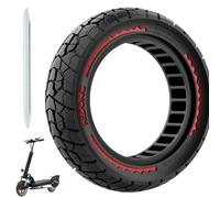OUXI 10x2.5 Off Road Tire per Ninebot F20/F40/G30/mi4 ULTRA/mi4,10'' pneumatici solidi 60/70-6.5 con strumento di montaggio per scooter elettrico,10 x 2.5'' ruote scooter per anteriore(Rosso 1pc)