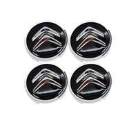 OUXVSLJA 4 Pezzi Auto Tappi Coprimozzo per Citroen C3-XR 2014-2018,Ruota Tappo Tappi Centro Impermeabile Antiruggine Antipolvere Decorazione Esterna Accessori,60mm-Black