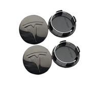 OUXVSLJA 4 Pezzi Auto Tappi Coprimozzo per Tesla Model s 100d AWD 2017-2025,Ruota Tappo Tappi Centro Impermeabile Antiruggine Antipolvere Decorazione Esterna Accessori,C