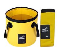 OUYIWEIMAOYI Secchio Pieghevole, 12L Secchio Pieghevole Portatile Contenitore di stoccaggio da Campeggio lavandino, per Viaggiare, Pesca,Canottaggio,Giardinaggio,Lavaggio Auto (20L, Yellow)