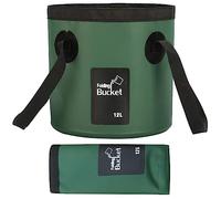 OUYIWEIMAOYI Secchio Pieghevole, 12L Secchio Pieghevole Portatile Contenitore di stoccaggio da Campeggio lavandino, per Viaggiare, Pesca,Canottaggio,Giardinaggio,Lavaggio Auto (12L, Dark Green)
