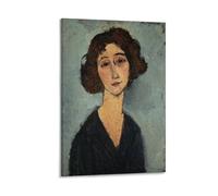 Ouyniei Amedeo Modigliani - Poster decorativo da parete vintage, stampa estetica retrò, perfetta per soggiorno, camera da letto, ufficio, casa, studio, con cornice, 30 x 45 cm