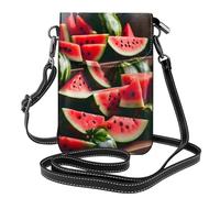 Ouyniei Borsa a tracolla per cellulare, con stampa di frutta fresca, con anguria, con tasche multiple