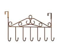 Ouyniei Gancio da parete per porta posteriore, in ferro battuto, per organizzare la casa e la camera da letto (ottone)