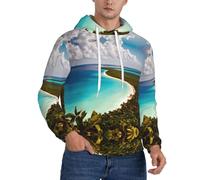 Ouyniei Island Of Cuba, felpa con cappuccio da uomo, a maniche lunghe, con cappuccio, Nero , 4XL