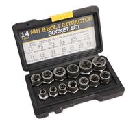 OUYNIEI Kit di strumenti per la rimozione dei dadi 10 pezzi testa estrattore dado per prendere viti esagonali viti r kit di strumenti filettatura set di dadi mancanza (colore: corto) (alto)