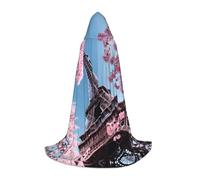Ouyniei Pittura ad olio Parigi Torre Eiffel Stampa Mantello Con Cappuccio Per Carnevale Halloween E feste a tema Confortevole Mantello