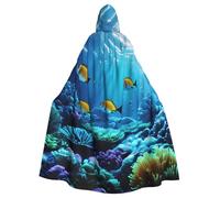 Ouyniei Tranquil Underwater Scenery Print Adult Unisex Robes Capes Mantello Con Cappuccio Per Cosplay Halloween Carnevale Costumi Partito