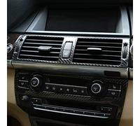 OuyOo Adesivi In Fibra di Carbonio Interni Console Centrale Aria Condizionata Vent Telaio Trim Per BMW X5 E70 X6 E71 2008-2013