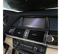 OuyOo In Fibra di Carbonio Auto Interni Navigazione Telaio Trim Adesivi Per BMW X5 E70 X6 E71 2008-2013 Accessori