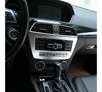 OuyOo Per Mercedes Benz Classe C W204 2010-2014 Car Center Console CD Pannello Decorazione Cornice Trim Sticker ABS Accessori Interni