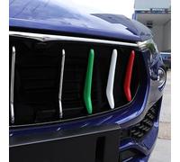 OuyOo Strisce decorative per griglia anteriore, 3 pezzi, in ABS, accessori esterni per auto Maserati Levante 2016-2018