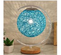 OUYUE Durata Lampada da Comodino Lampada da Tavolo per Matrimoni Camera Letto Comodino Luce Notturna Ragazza Sogno Luna Cielo Stellato Decorazione per La Casa Scrivania Abat Jour da Tavolo(Blue)